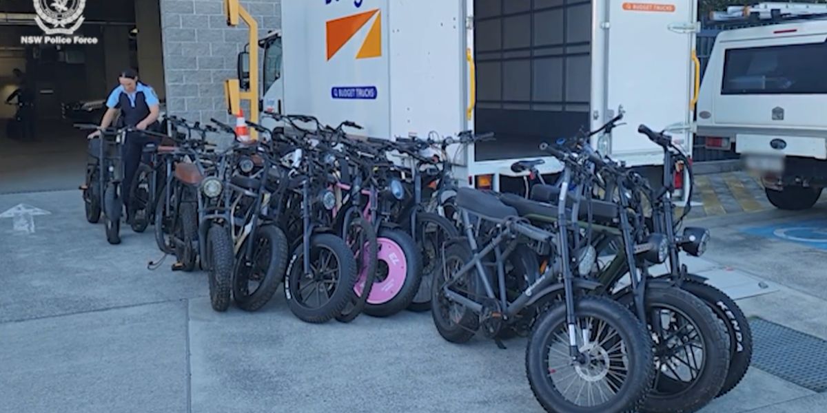 35 e-bikes destroyed after police seizures in Tweed Heads